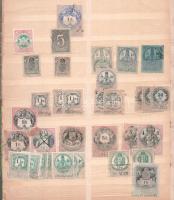 Okmánybélyeg tétel 4 db berakólap kb. 5 oldalán