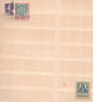 Okmánybélyeg tétel 4 db berakólap kb. 5 oldalán