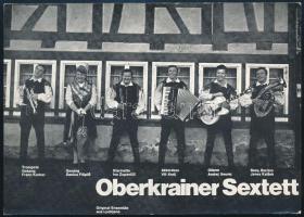 Az Oberkrainer Sextett együttes tagjainak aláírása őket ábrázoló kép hátoldalán: Franc Korbar, Danic...