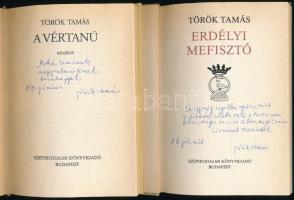 Török Tamás: A vértanú; Erdélyi Mefisztó. Mind a két mű a szerző, Török Tamás (1925-1993) író által ...