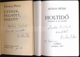 Módos Péter: Gyerek, felnőtt, halott.; Holtidő. Mind a két mű a szerző,Módos Péter (1943-) író, dram...