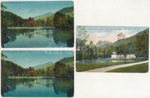 Trencsénteplic, Trencianske Teplice; 3 db régi képeslap / 3 pre-1945 postcards