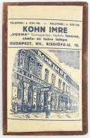 cca 1930 Kohn Imre reklámos naptár, sérüléssel, 16x10 cm