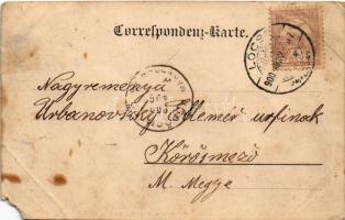 1900 Schiessen! Ungarische Infanterie. Aufnahme aus dem photogr. Atelier A. Huber (Wien) / Austro-Hu...