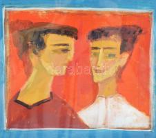 Böhm Lipót, Poldi (1916-1995): Csendélet. Olaj, farost, jelezve jobbra középen. Hátoldalán autográf ...