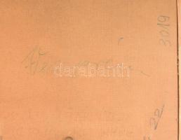 Böhm Lipót, Poldi (1916-1995): Csendélet. Olaj, farost, jelezve jobbra középen. Hátoldalán autográf ...