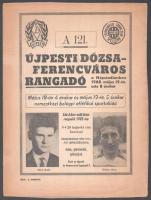 1968 A 121. Újpesti Dózsa-Ferencváros rangadó a Népstadionban füzet, 16p