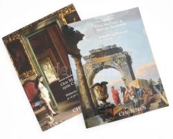 Christies 2 darab árverési katalógus, régi mesterek, brit festők, 19. századi festmények témákban, 2010-2012