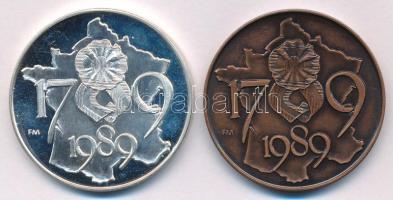 Fritz Mihály (1947-) 1989. "MÉE Szeged / Francia Forradalom 1789-1989" peremén jelzett Ag ...