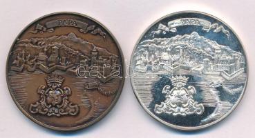 Lantos Györgyi (1953-) 1990. "MÉE Pápa / Éremgyűjtők 20. Vándorgyűlése" Ag és bronz emléké...