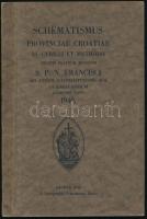 Schematismus Provinciae Croatiae SS. Cirilli et Methodii ordinis fatrum minorum. Zagreb, 1940, E Typographia Franciscana. Kiadói papírkötés, fekete-fehér képekkel illusztrált, jó állapotban.