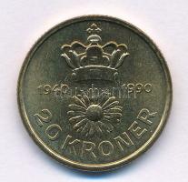 Dánia 1990. 20Kr Al-Br "II. Margit királynő 50. születésnapja 1940-1990" T:AU
Denmark 199...