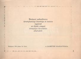 Budapest Székesfőváros Gázművei. (A székesfőváros törvényhatósági bizottsága és tanácsa tagjainak az...