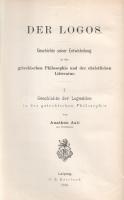 Aall, Anathon: 
Geschichte der Logosidee in der griechischen Philosophie - Geschichte der Logosidee...