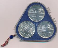 1977. 200Ft Ag (3xklf) "Magyar festők II. / Csontváry, Mányoki, Rippl-Rónai" érmesor plomb...