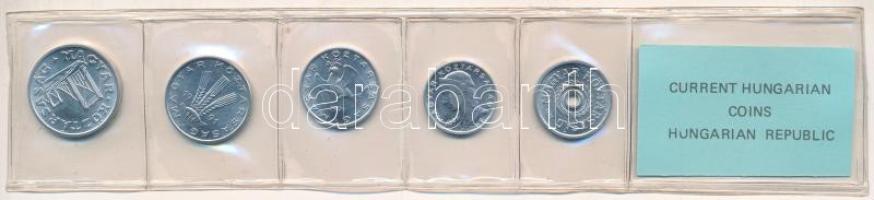 1991. 2f-50f Al (5xklf) fillér forgalmi sor fóliatokban T:UNC Adamo FO24