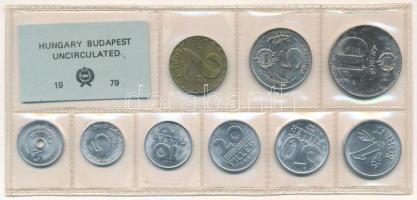 1979. 2f-10Ft (9xklf) érmés forgalmi sor fóliatokban T:UNC Adamo FO12