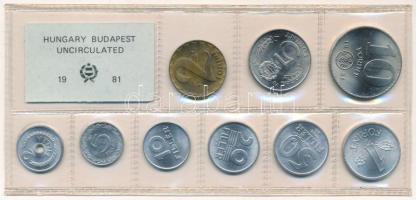 1981. 2f-10Ft (9xklf) érmés forgalmi sor fóliatokban T:UNC Adamo FO14