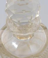 Antik italos üveg, dugóval, kis kopással, m: 17 cm