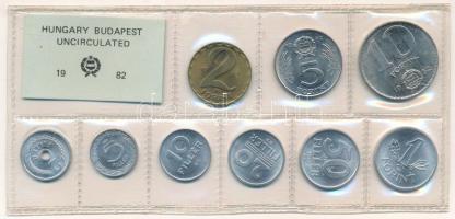 1982. 2f-20Ft (10xklf) érmés forgalmi sor fóliatokban T:UNC Adamo FO15