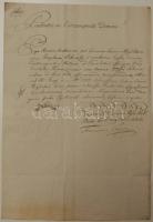 1803 Helytartótanács 10645. sz. leirata Lehoczky János kincstárnoki kinevezéséről gróf Hadik András (1764-1840) cs. kir. kamarás, valóságos belső titkos tanácsos, lovassági tábornok aláírásával