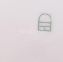 Cseh Alt-Wien porcelán teás készlet, hiányos, sérülésekkel, jelzett, tálcán h: 42 cm