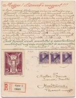 1919 Magyar Karácsony 1919 - Schima András (1882-1959) győri iparművész rajza és saját levele Martos...