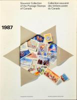 1987 Évkönyv MINTA bélyegekkel / SPECIMEN stamps in yearbook