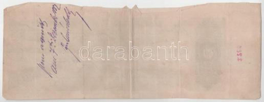 Budapest 1881. 3db kitöltött váltó bélyegzésekkel, sorszámkövetők, bélyegzésekkel T:F szakadások