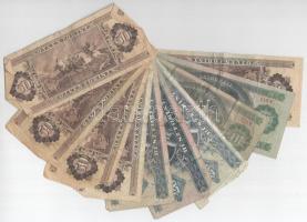 10db-os vegyes forint bankjegy tétel, nagyrészt gyenge állapotban T:F-VG ragasztott