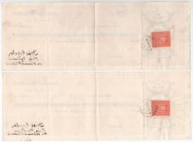 6db váltó, közte kitöltöttek és kitöltetlenek, 2db okmánybélyeggel T:F