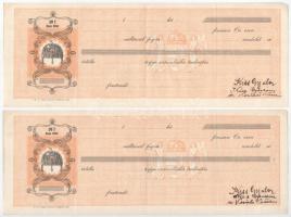 6db váltó, közte kitöltöttek és kitöltetlenek, 2db okmánybélyeggel T:F