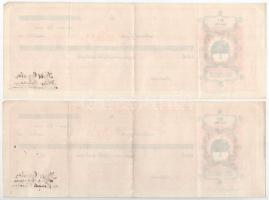 6db váltó, közte kitöltöttek és kitöltetlenek, 2db okmánybélyeggel T:F