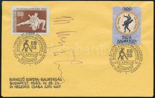 1983 Birkózó EB FDC-n aláírás