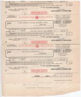 Budapest 1929. "Magyar Leszámítoló és Pénzváltó Bank" 5db, különböző névre szóló csekkje e...