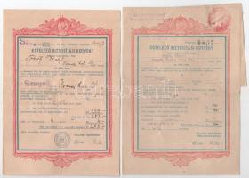 Budapest 1929. "Magyar Leszámítoló és Pénzváltó Bank" 5db, különböző névre szóló csekkje e...