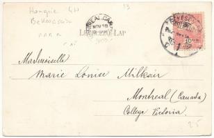 1905 Békéscsaba, Vasút utca, Leszich Gábor, Löffler Ignác és Tevan Adolf üzlete, városi kisvasút, va...