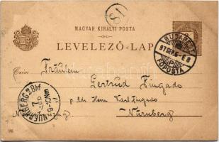 1897 (Vorläufer!) Budapest V. Ezredéves Országos Kiállítás, Országház, Parlament. barna 2 Kr. Ga. s:...