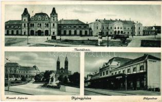 1938 Nyíregyháza, vasútállomás, Kossuth Lajos tér