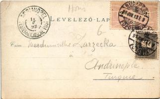 1898 (Vorläufer) Budapest, Magyar Tudományos Akadémia, Andrássy út, Nemzeti Múzeum, Petőfi szobor, M...