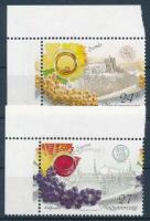 1999 Magyar borvidékek III. ívsarki sor az ívszélre kifutó bélyegképekkel