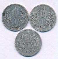 Ausztria 1893-1895. 1K "Ferenc József" (3xklf) T:F
Austria 1893-1895. 1 Corona Ag "F...