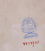 Herendi Apponyi mintás porcelán tálka. Kézzel festett, jelzett, minimális kopással 12x9 cm