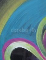 Nagy Barbara (1976-). Örvénylő formák. Vegyes technika, papír, jelzett, üvegezett fakeretben, 38,5x2...