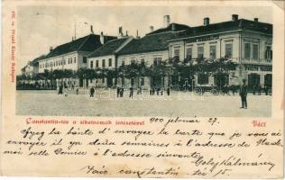 1900 Vác, Constantin tér, Siketnémák intézete, Tragor Ignác és Fia üzlete. Divald Károly 162. sz. (EK)