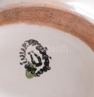 5 db iparművész kerámia ktsz figura. Mázas, jelzett, mázrepedésekkel