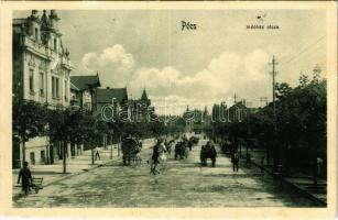 1910 Pécs, Indóház utca, vasútállomás (fa)