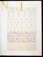 Buda szabad királyi főváros címeres kiváltságlevele - 1703. Bp., Westel. Facsimile kiadás! Számozott...