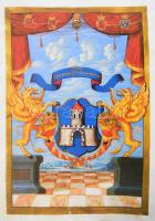 Buda szabad királyi főváros címeres kiváltságlevele - 1703. Bp., Westel. Facsimile kiadás! Számozott...