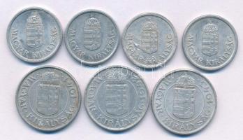 1941-1944. 1P Al (4xklf) + 1941-1942. 2P Al (3xklf) T:AU-VF közte anyaghibás